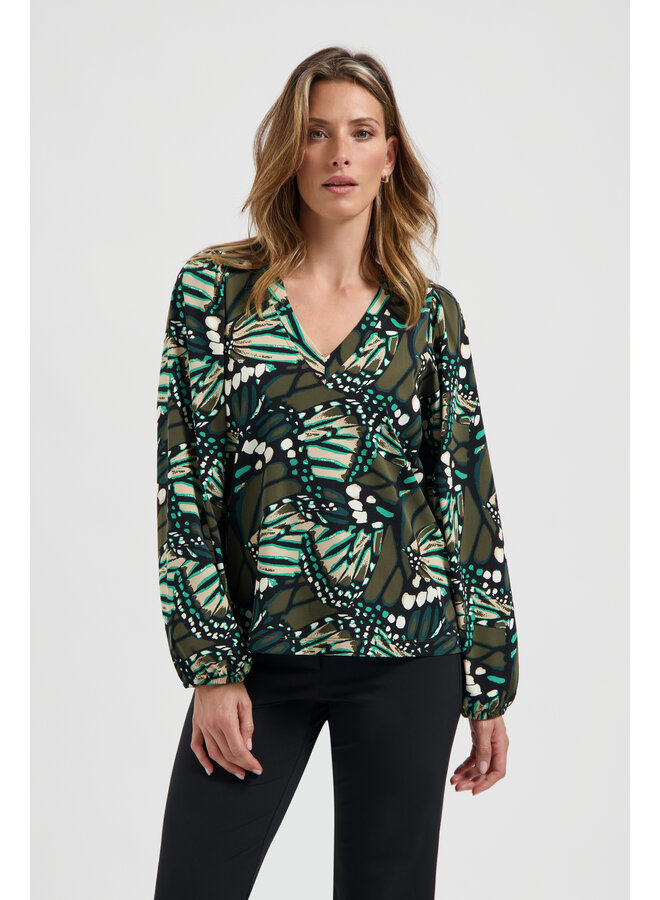 Top Tress  butterfly print