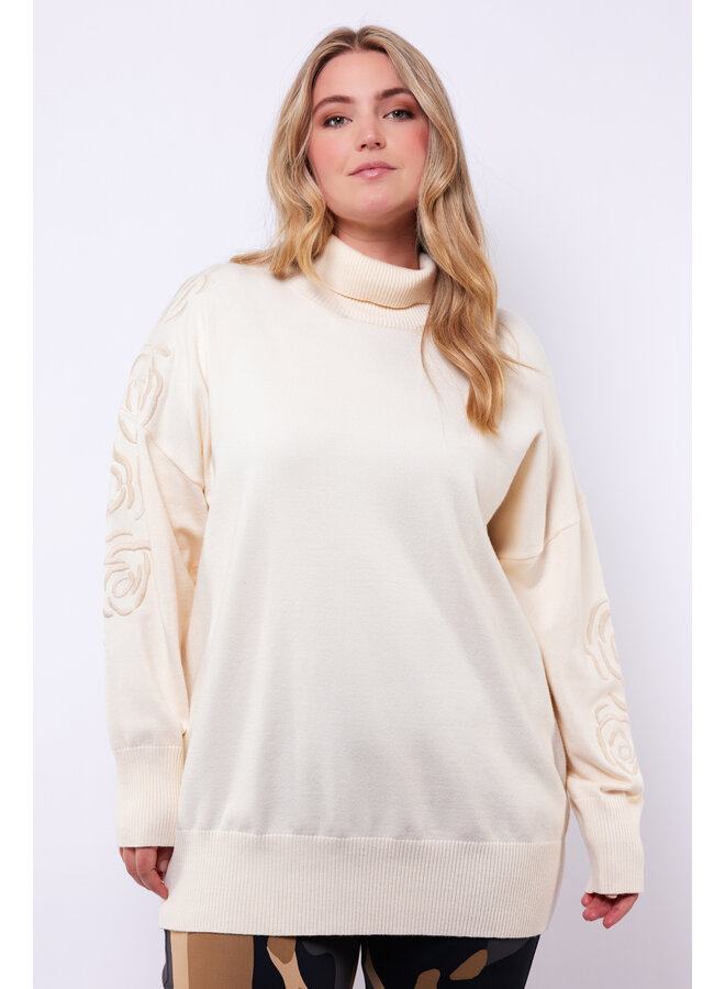 Trui Helena knitt  wool/white
