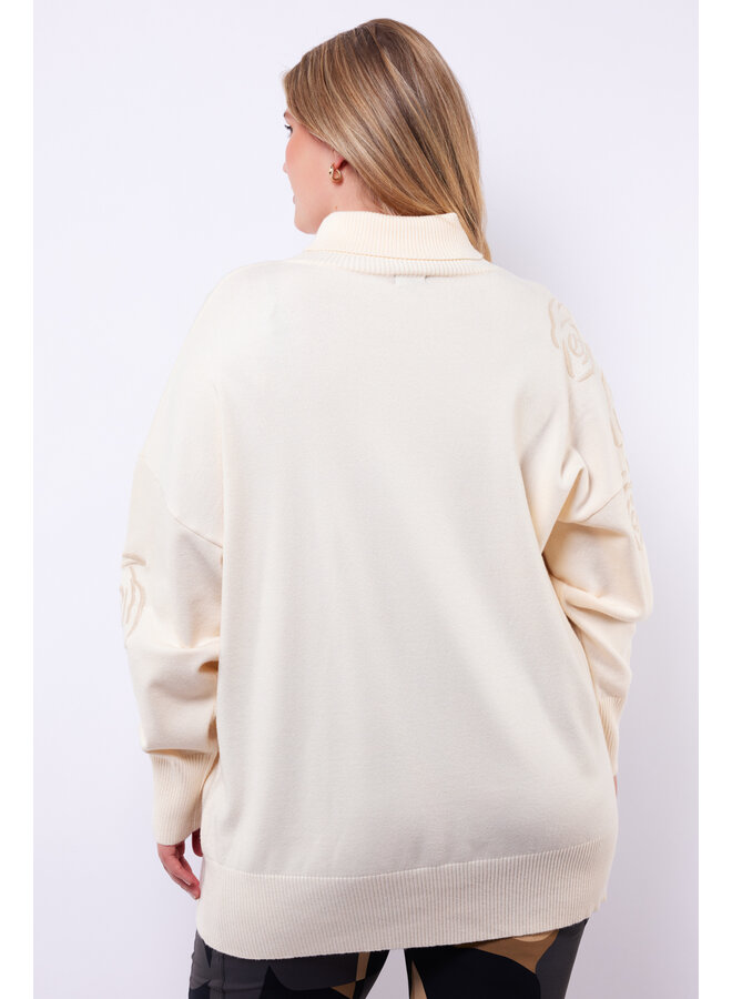 Trui Helena knitt  wool/white