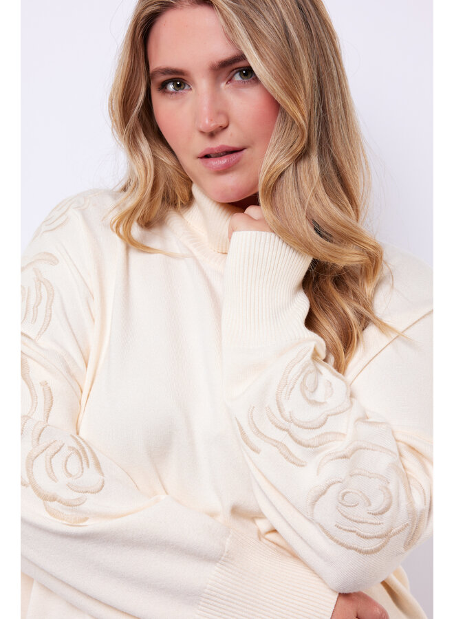 Trui Helena knitt  wool/white