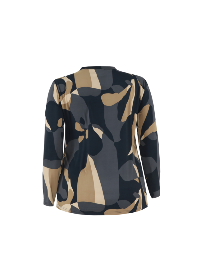 Top Callie black/khaki