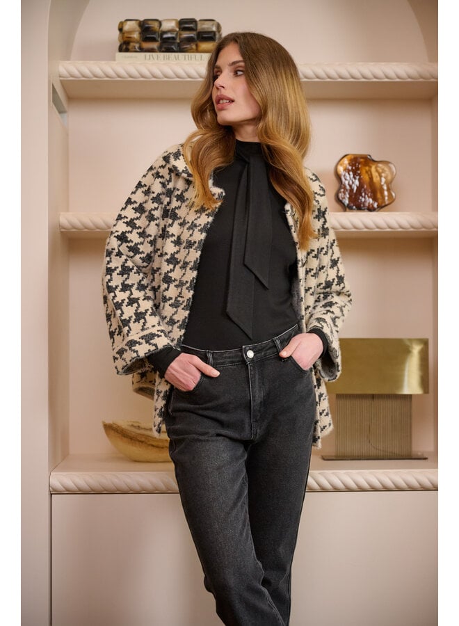 Jacket Sana sand/black