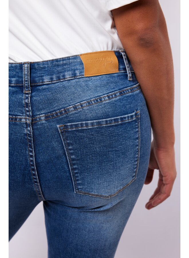 Broek Loes Flared Jeans denim dark blue