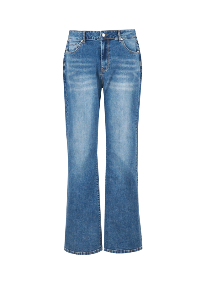 Broek Loes Flared Jeans denim dark blue