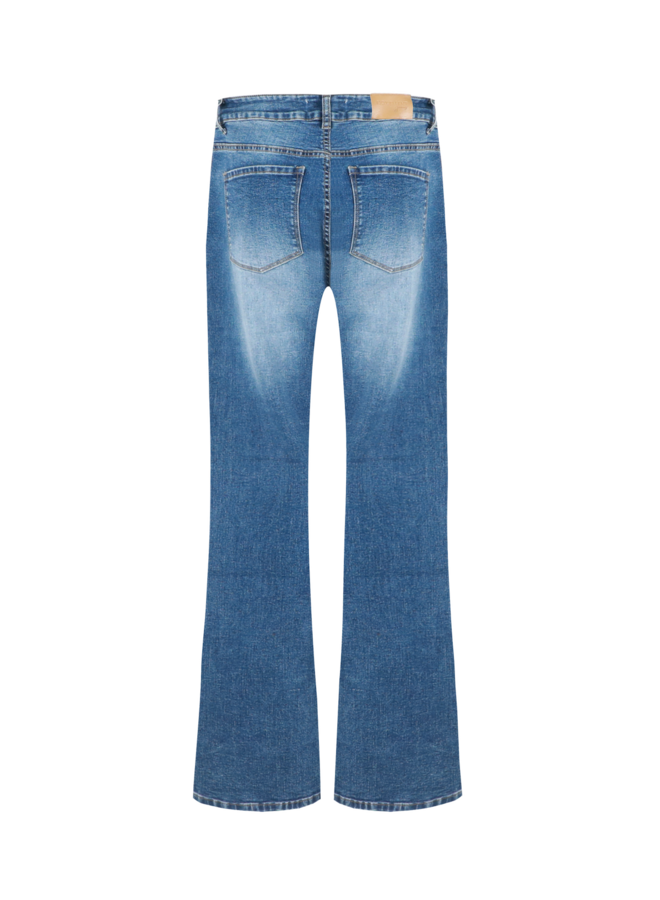 Broek Loes Flared Jeans denim dark blue