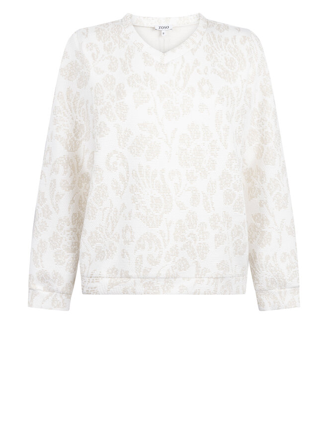 Sweater 255 Fay off white/gold