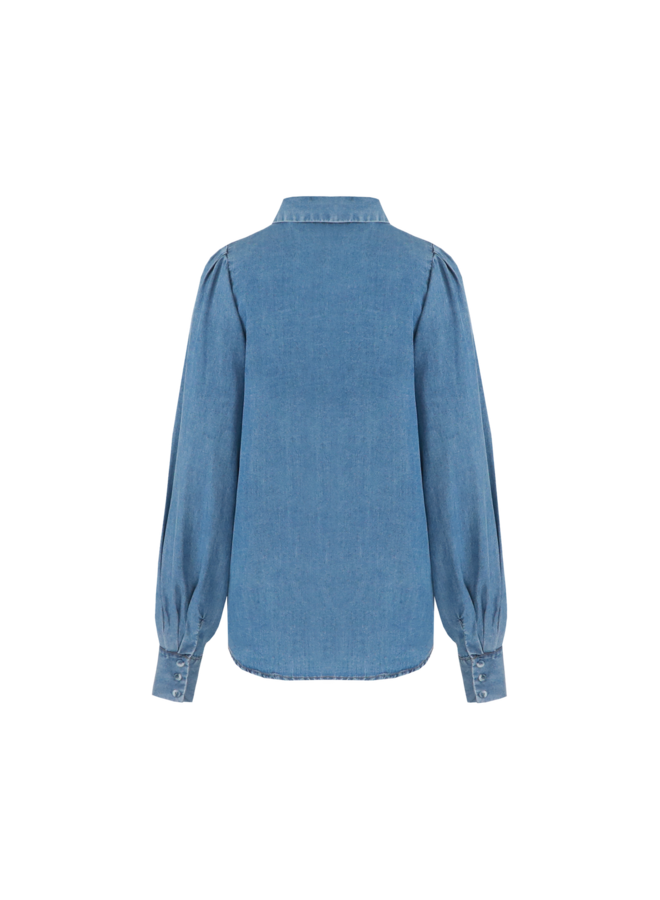 Blouse Lissa denim mid blue
