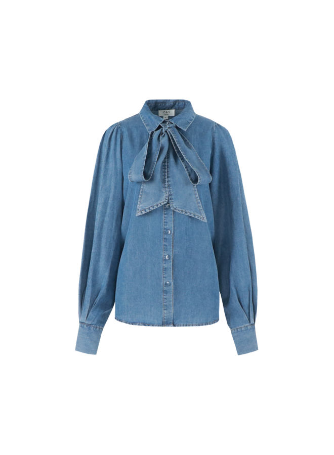Blouse Lissa denim mid blue