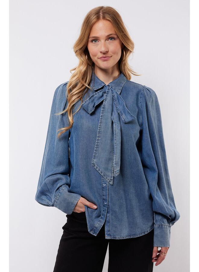 Blouse Lissa denim mid blue