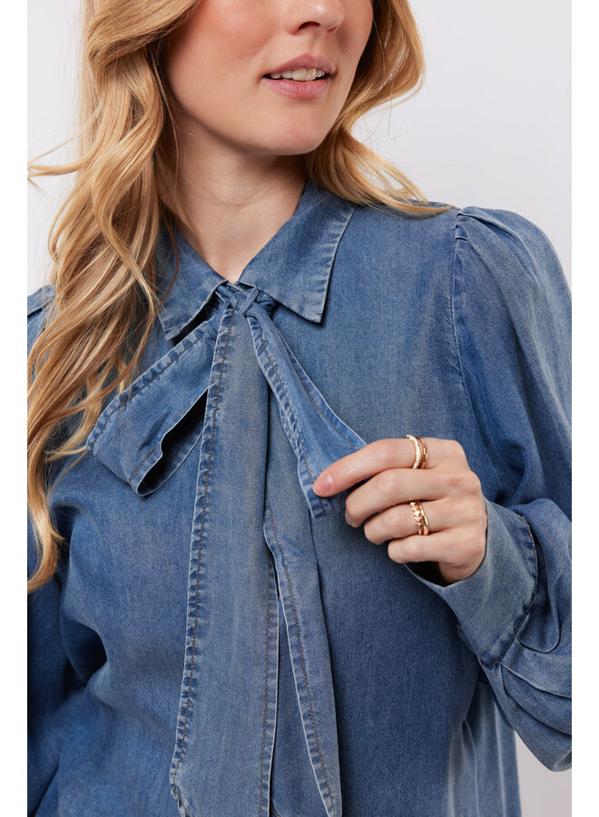 Blouse Lissa denim mid blue