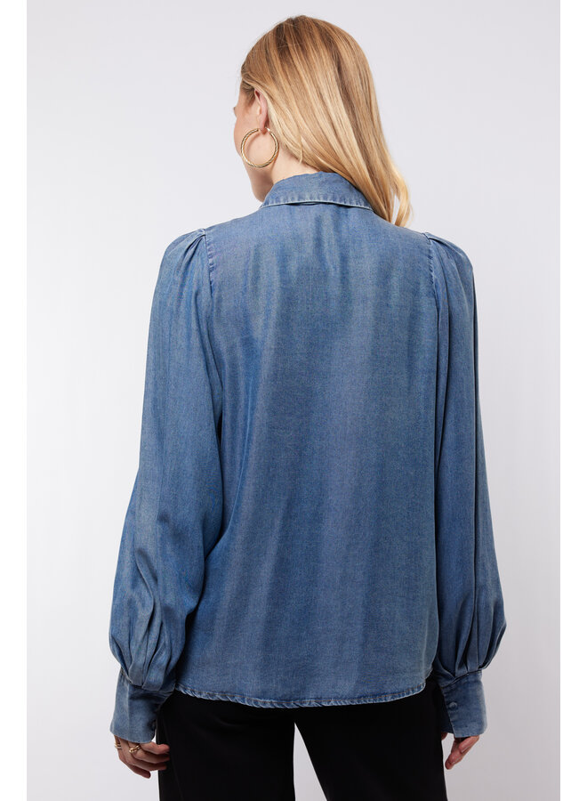 Blouse Lissa denim mid blue
