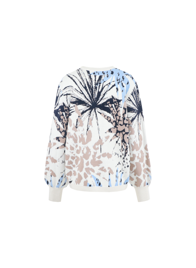 Trui Keira knit wool white/color mix