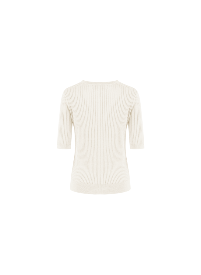 Top Anne knit wool white