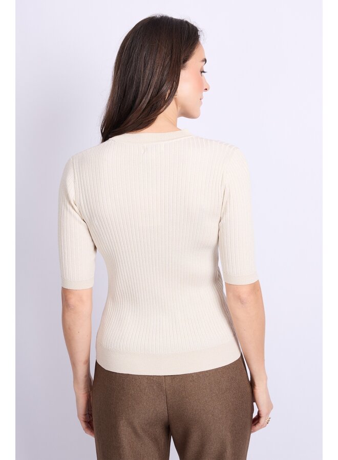 Top Anne knit wool white