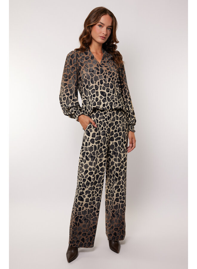 Broek Tahlia wood ash/grey brown