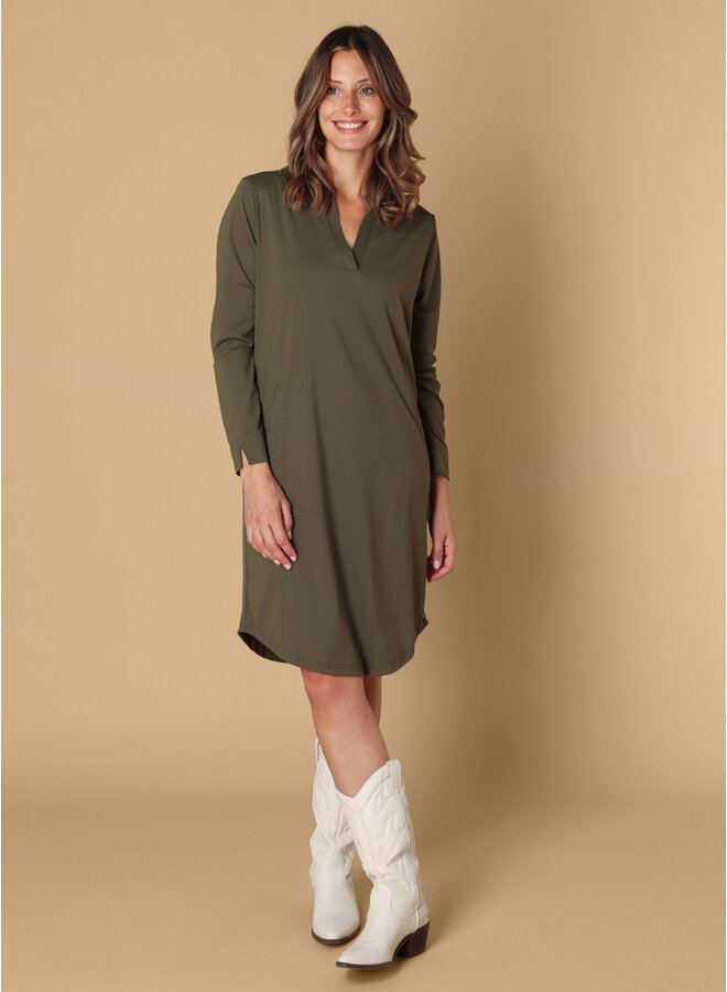Jurk Stefany olive