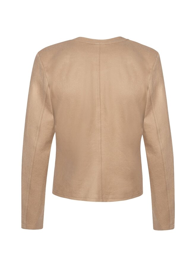 Jacket Athena coated suede light sand