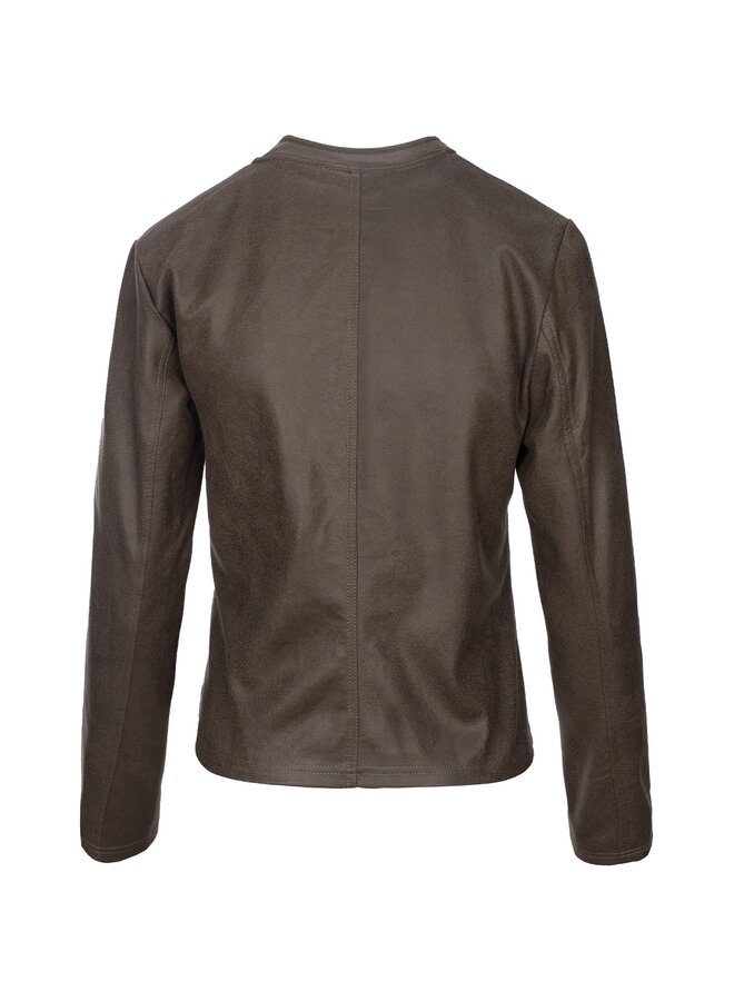 Jacket Athena Coated suede capers