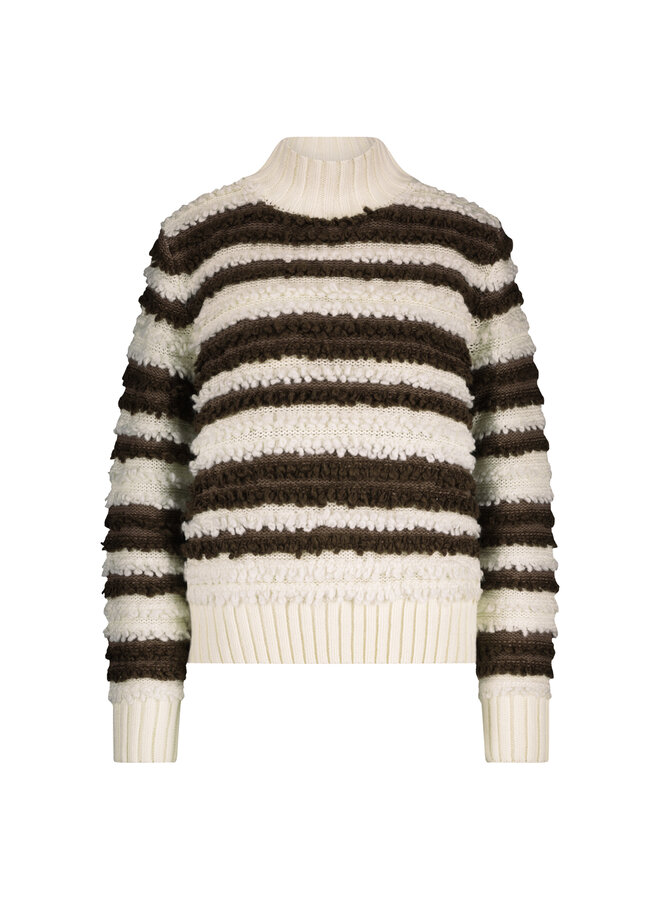 Trui Loops & stripe brown