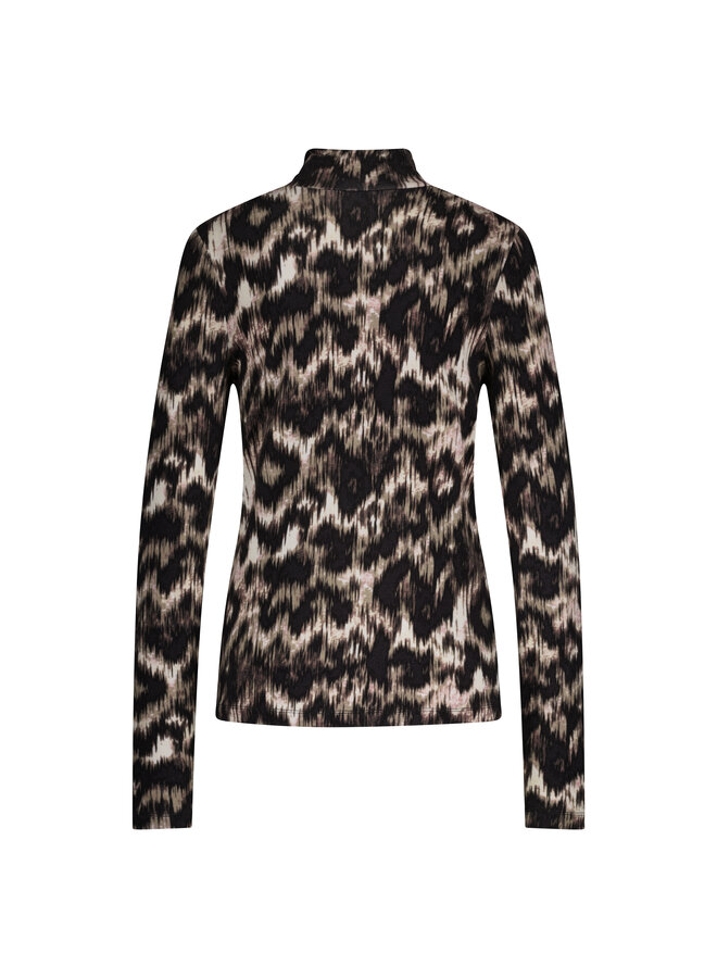 Top Rolinde flower print khaki