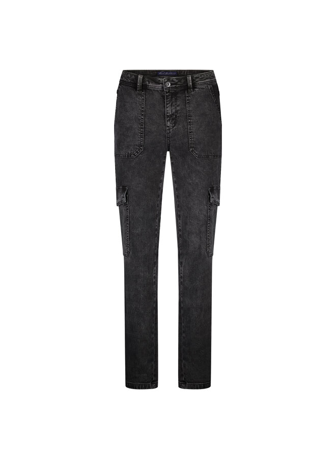 Broek Jana cargo black denim