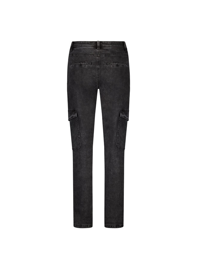 Broek Jana cargo black denim