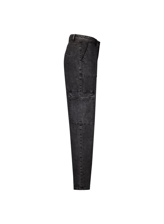 Broek Jana cargo black denim