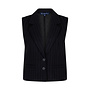 Gilet Waistcoat punta pinstripe black