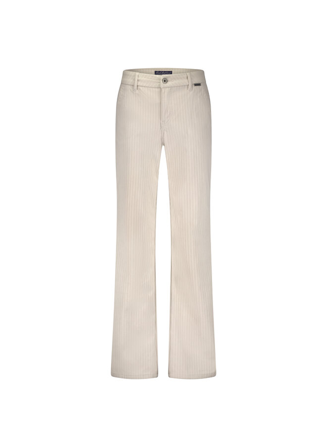 Broek Claudette pinstripe rib stone