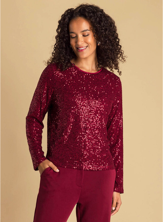 Top Annelie dark red