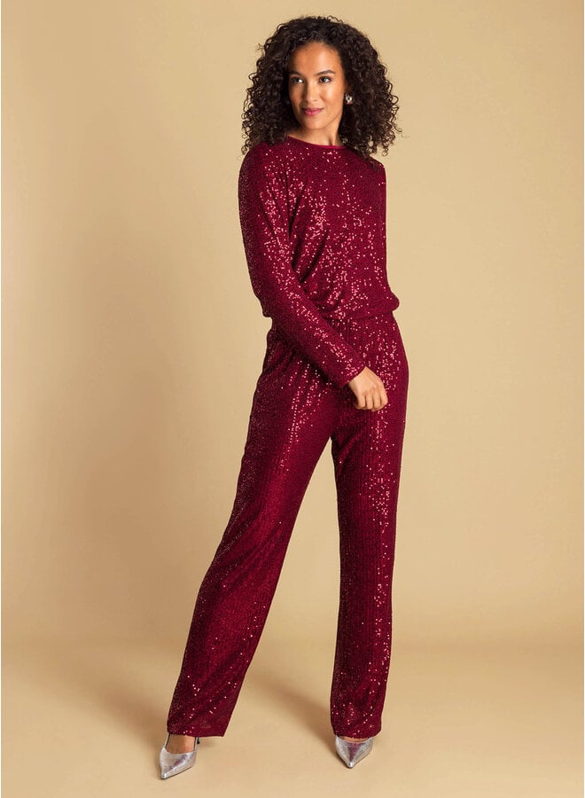 Broek Alida dark red