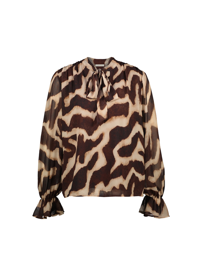 Blouse New Jasmine choco/gesso