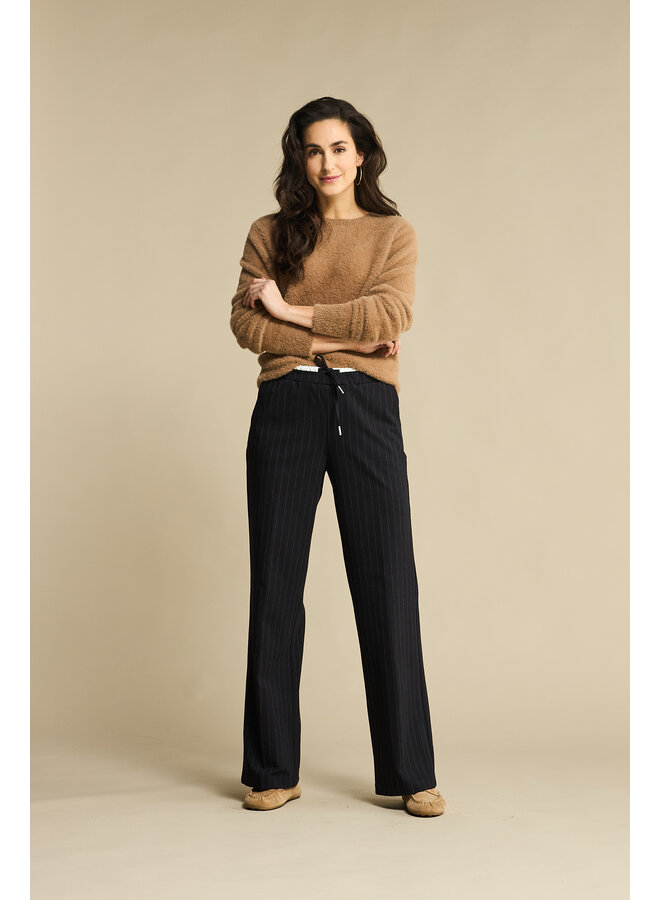 Broek Colette punta pinstripe sporty black