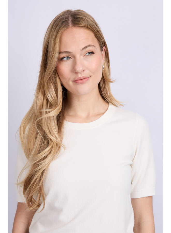 Top Kenza knit wool white