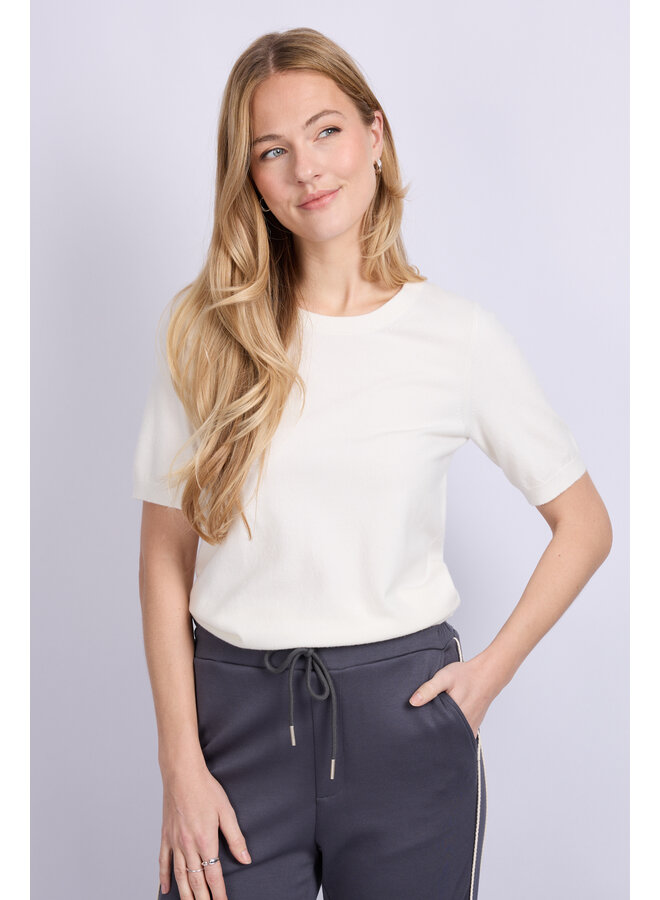 Top Kenza knit wool white