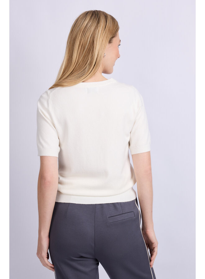 Top Kenza knit wool white