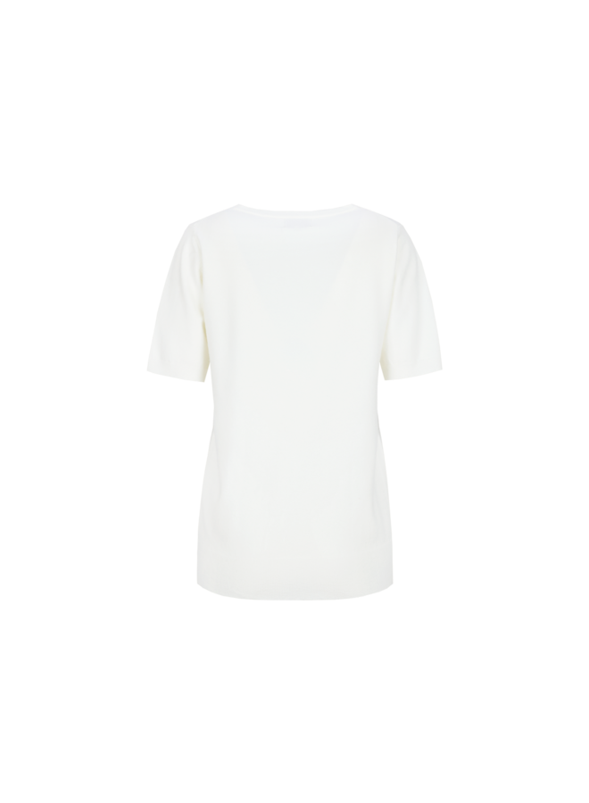 Top Kenza knit wool white