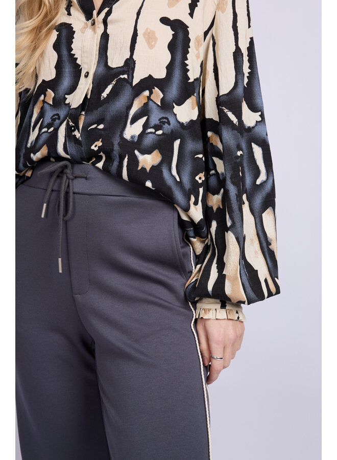 Blouse Lara sand/light jeans blue