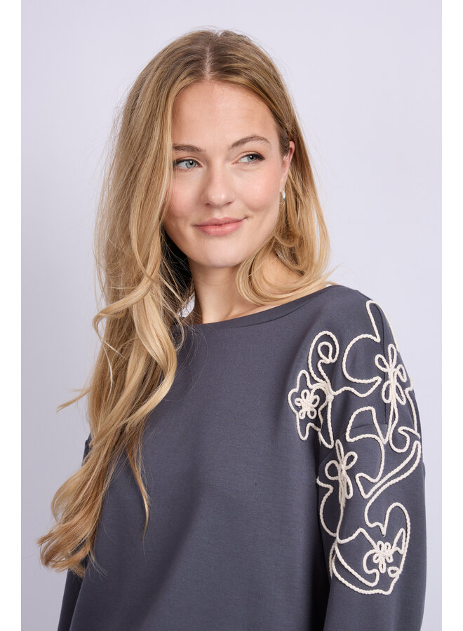 Sweater Wilhelmina dark jeans blue