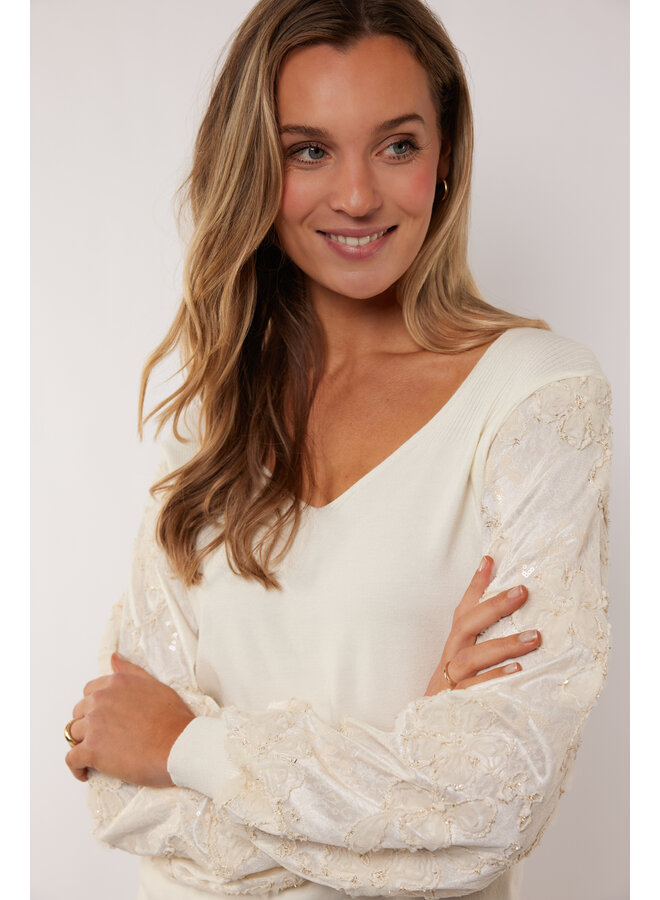 Sweater Raquelle wool white