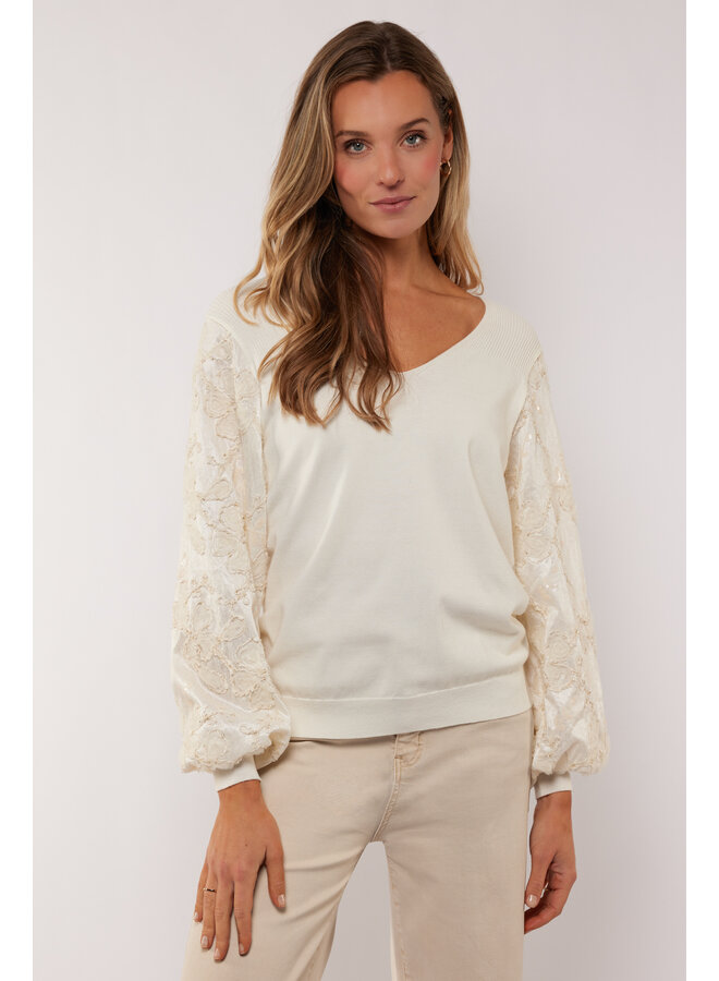 Sweater Raquelle wool white