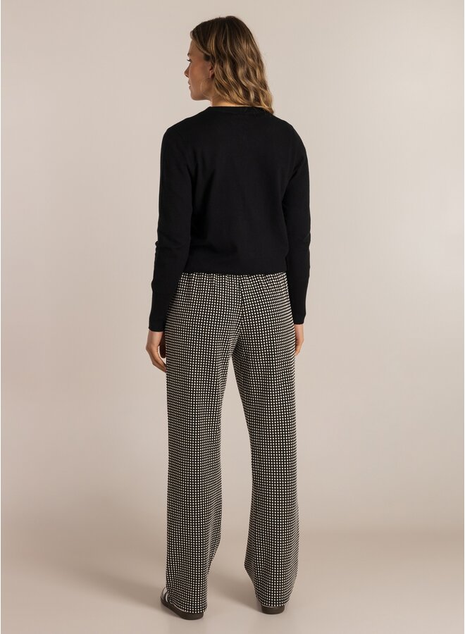 Broek Shanna black/off white