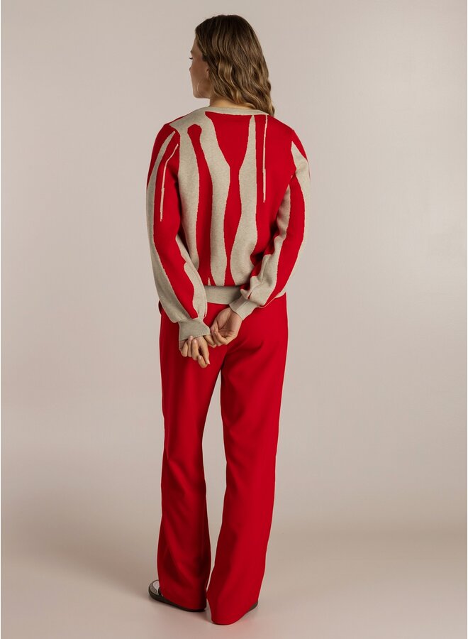 Trui Suvi sand/multi-colour