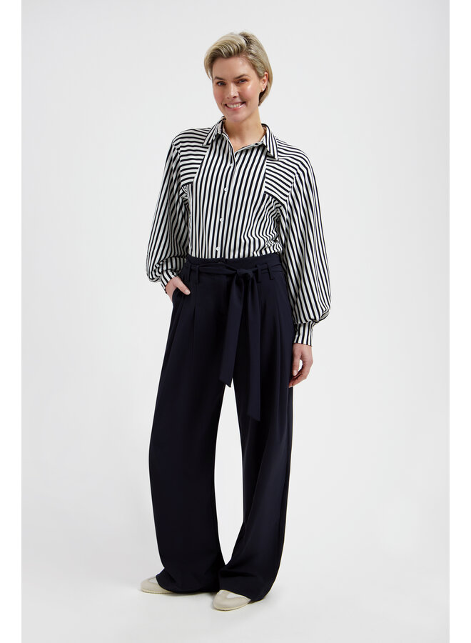 Blouse Gem blue/simple white