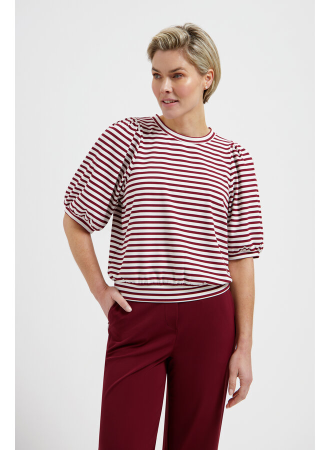Top Amie burgundy/simple white