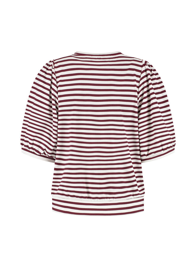 Top Amie burgundy/simple white
