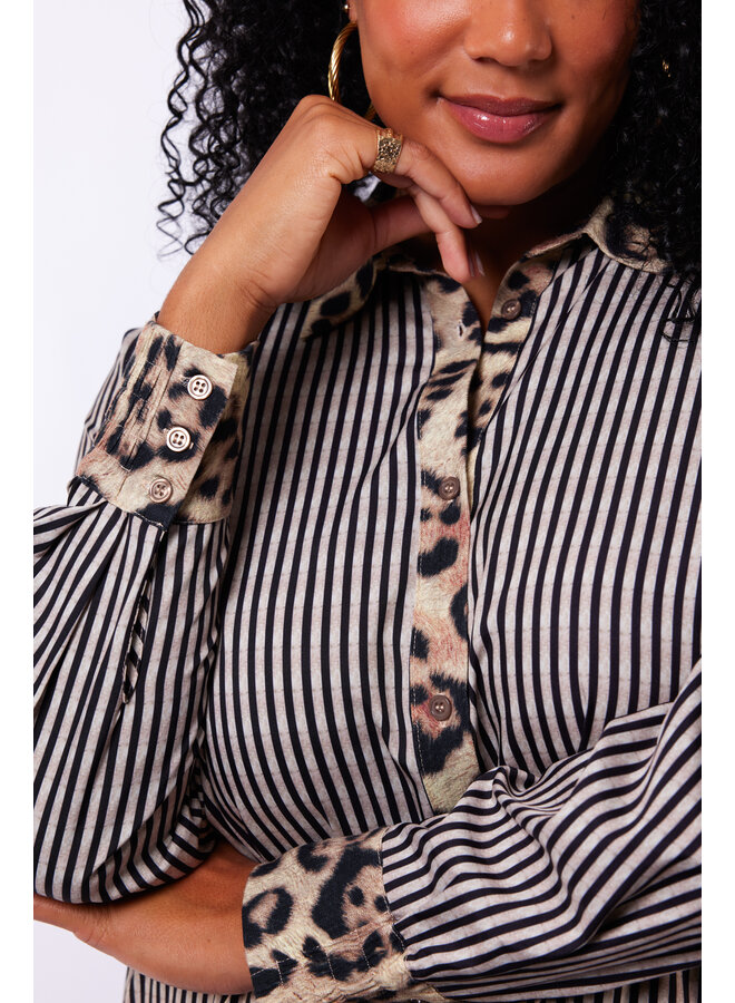 Tuniek Sally khaki/black