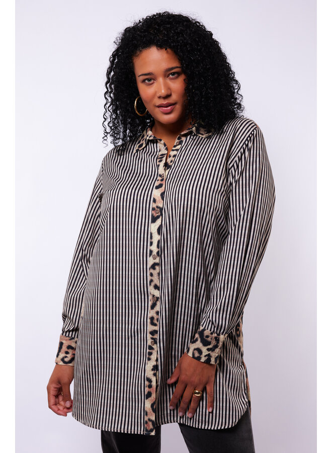 Tuniek Sally khaki/black