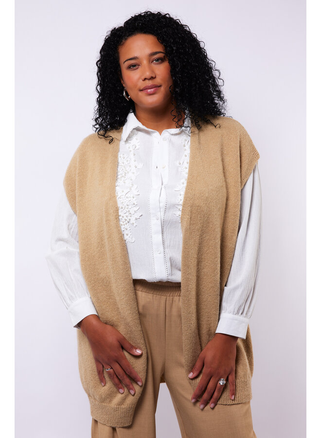 Gilet Scarlett knit khaki