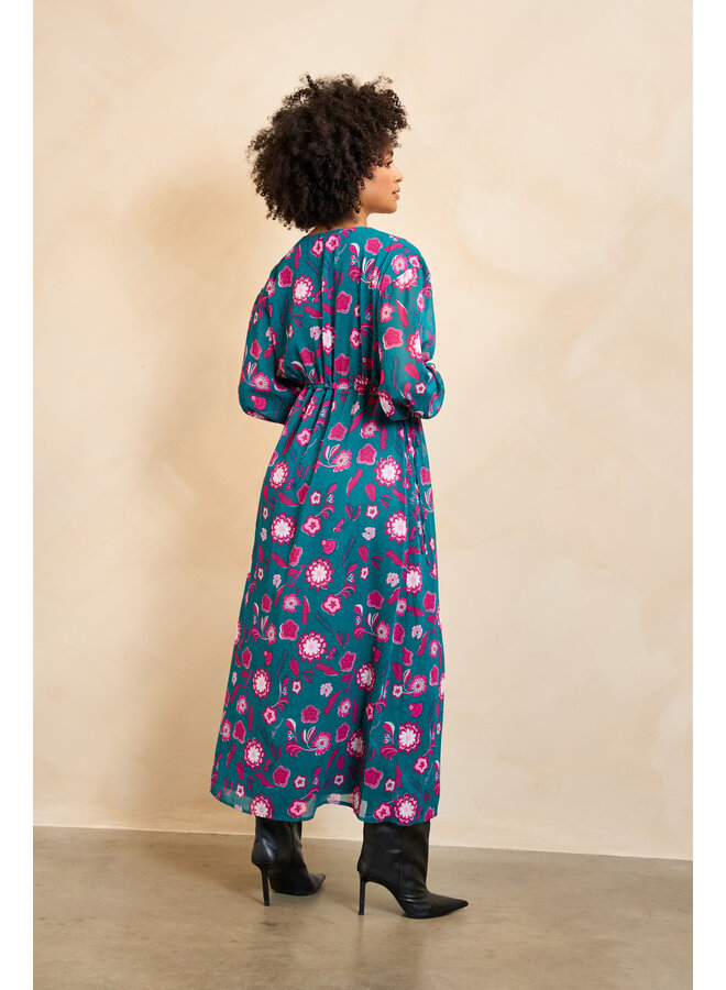 Jurk Caela silver flower